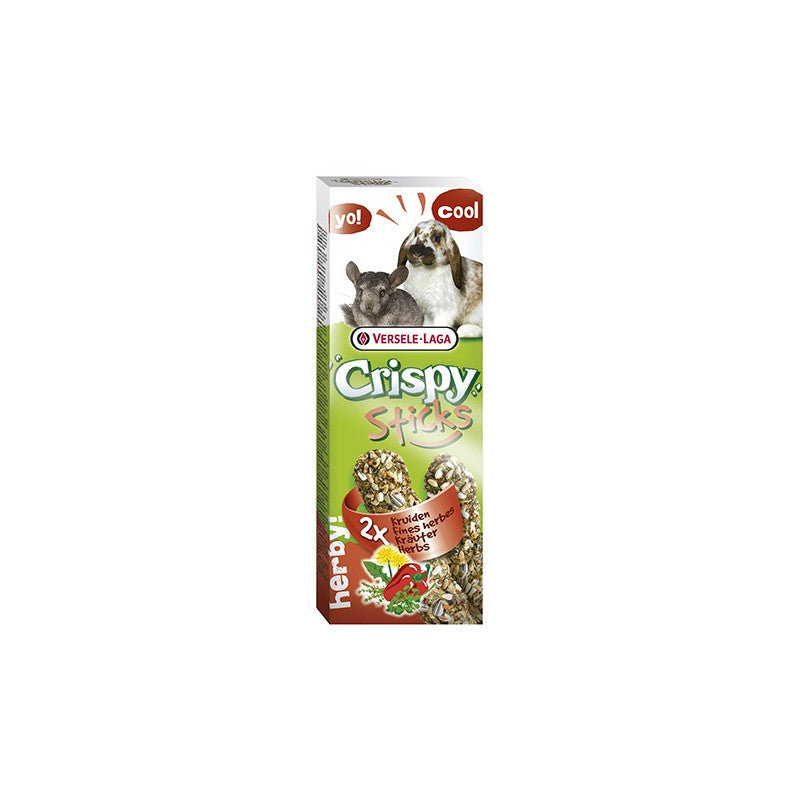 Versele Laga Crispy Sticks for Rabbits and Chinchillas with Herbs лакомство за зайци и чинчили с билки 2х55гр.