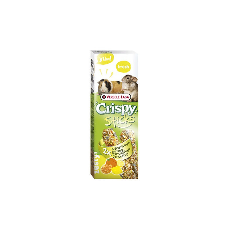 Versele Laga Crispy Sticks for Guinean Pigs and Chinchillas with Citrus Fruits лакомство за морски свинчета и чинчили с цитрусови плодове 2х55гр.