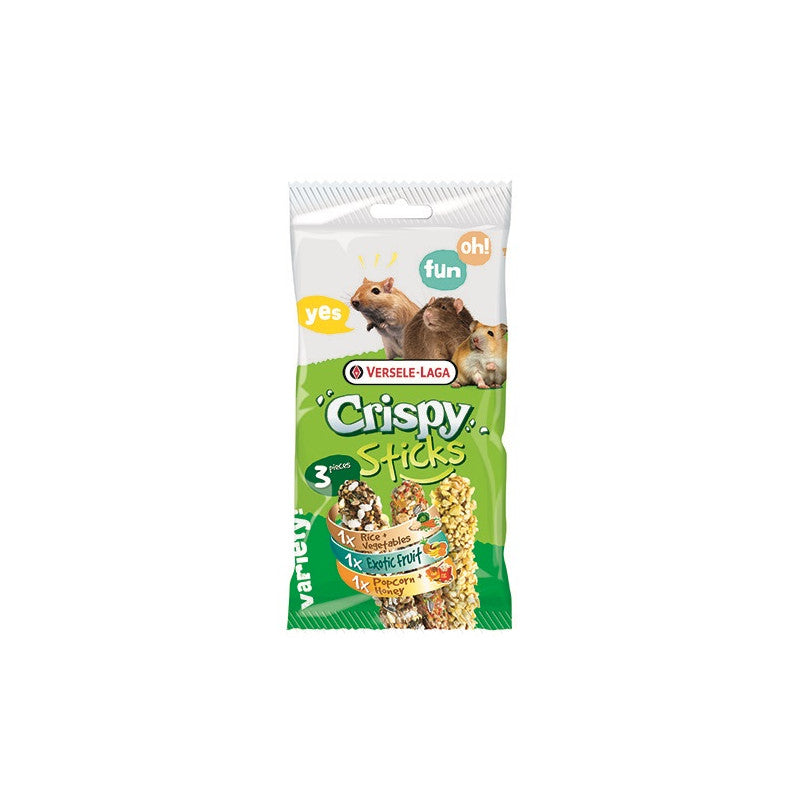  Versele Laga Crispy Sticks Triple Variety лакомство за малки животни с три различни вкуса 3х55гр.