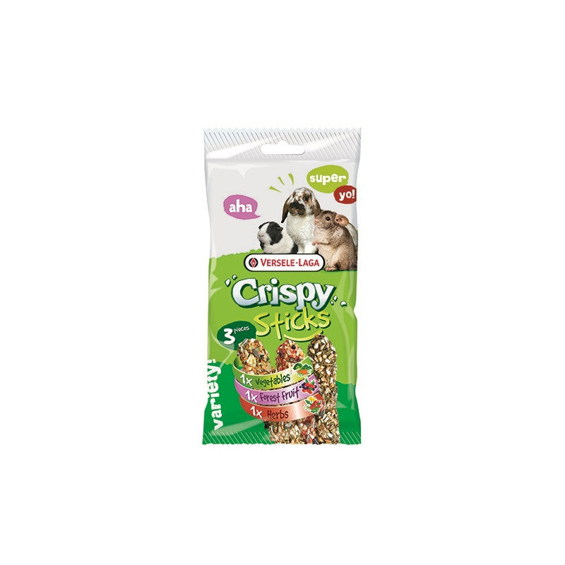 Versele Laga Crispy Sticks Triple Variety лакомство за малки животни с три различни вкуса 3х55гр.