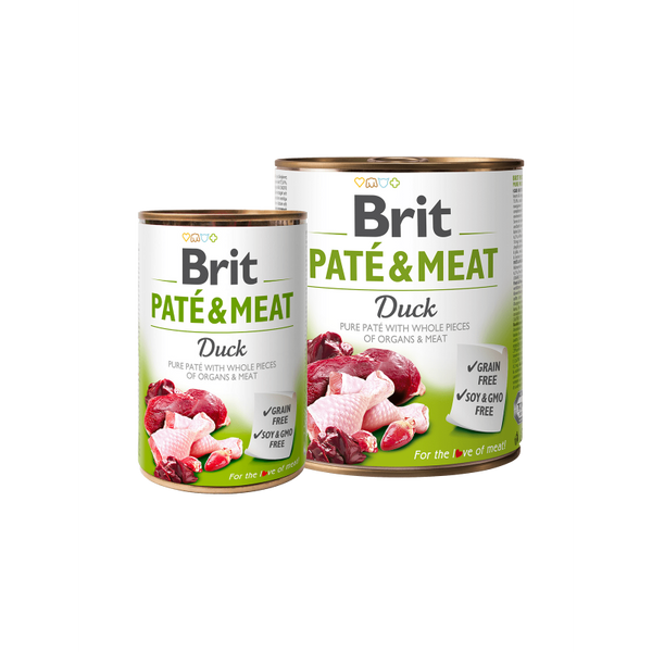  BRIT PATÉ & MEAT DUCK- консервирана храна за кучета с 27% прясно патешко месо и 23% пилешко месо