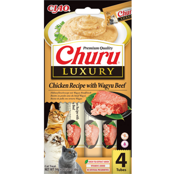 EU654 Churu Luxury Chicken Recipe with Wagyu Beef лакомство за котки 4x14гр