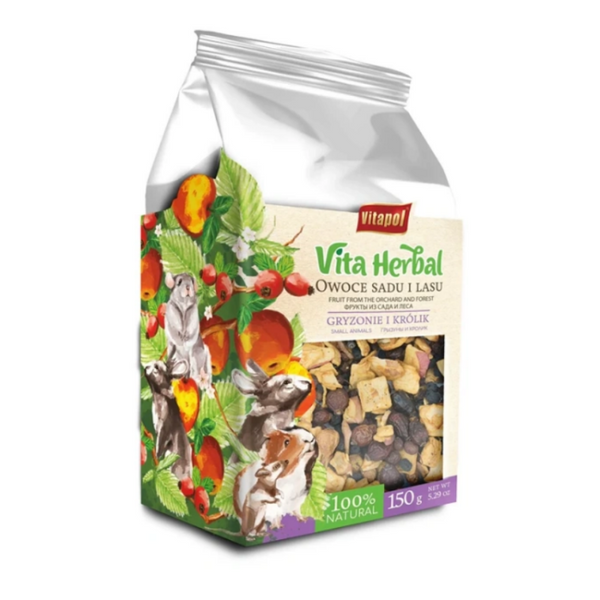 ZVP-4150 VITA HERBAL for small animals, orchard and forest fruits, 1 pcs x 150 g сушени билки за малки животни/4бр в кутия/