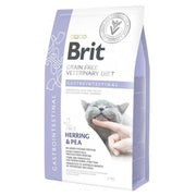 Πълнoцeннa, cyxa xpaнa Brit GF Veterinary Diets Cat Gastrointestinal-Low fat за котки с храносмилателни разстройства с ниско съдържание на мазнини, БЕЗ ЗЪРНЕНИ КУЛТУРИ, с Хернга и грах