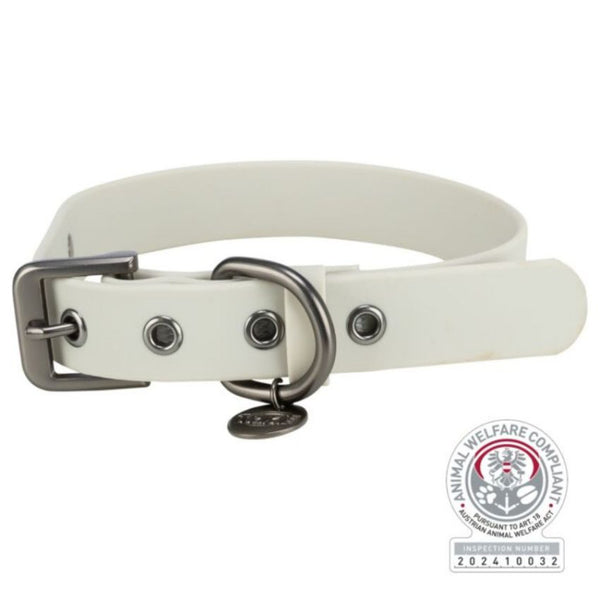 Водоустойчив кучешки нашийник Trixie CityStyle Collar, PVC в светлосив цвят