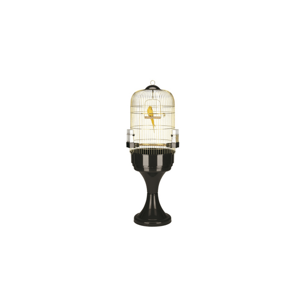 Оборудвана клетка за птици + стойка CAGE MAX 6 BRASS 53х165см.