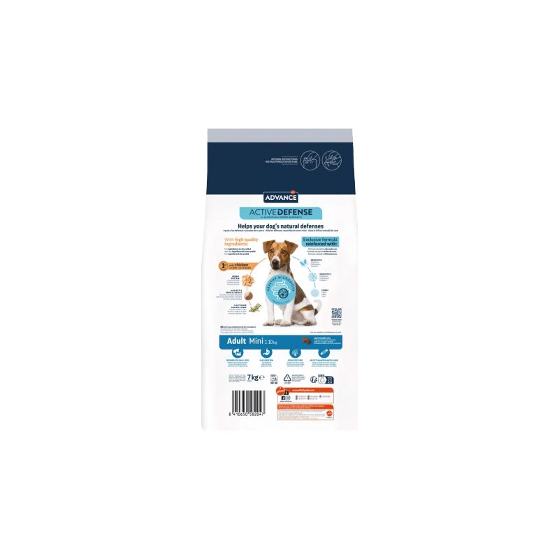 Advance Dog Mini Adult за израстнали кучета от малките породи 7кг.