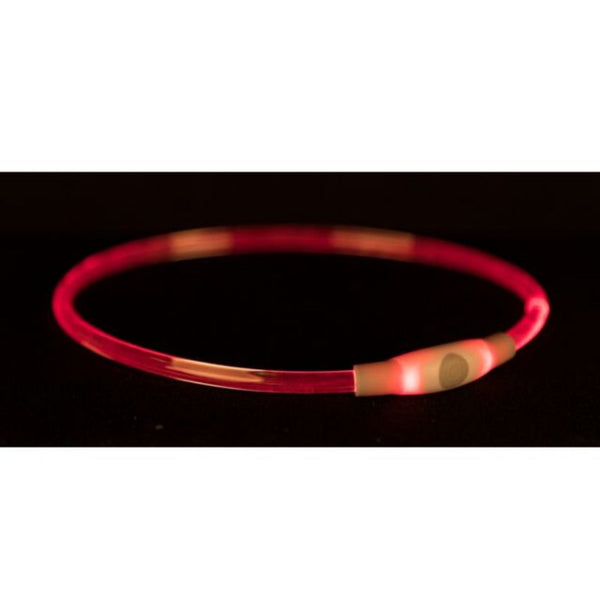 Светещ LED нашийник за кучета Trixie Flash light ring S-M
