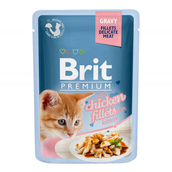 Brit Premium Cat Delicate - пилешки филенца в сос за малки котенца 85 гр.