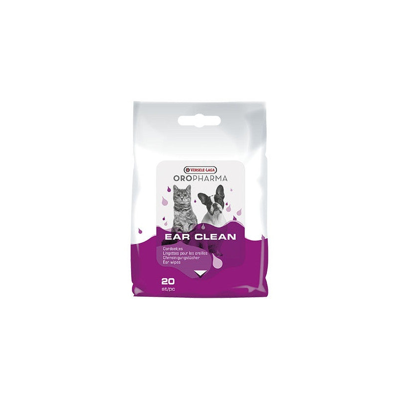 Versele Laga Oropharma Ear Clean Dog&Cats кърпички с лосион за почистване на уши за котка и куче 20бр.