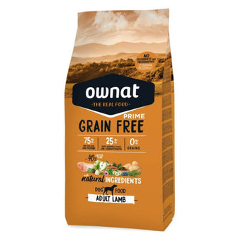 Натурална суха храна  за кучета OWNAT PRIME ADULT LAMB  - БЕЗ зърнени култури, с 40% свежо агнешко месо