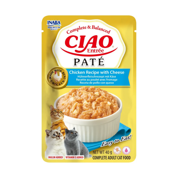 EU204Y CIAO Entrée Paté Chicken Recipe with Cheese  пауч за котки 40гр
