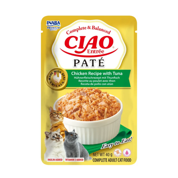 EU202Y CIAO Entrée Paté Chicken Recipe with Tuna пауч за котки 40гр
