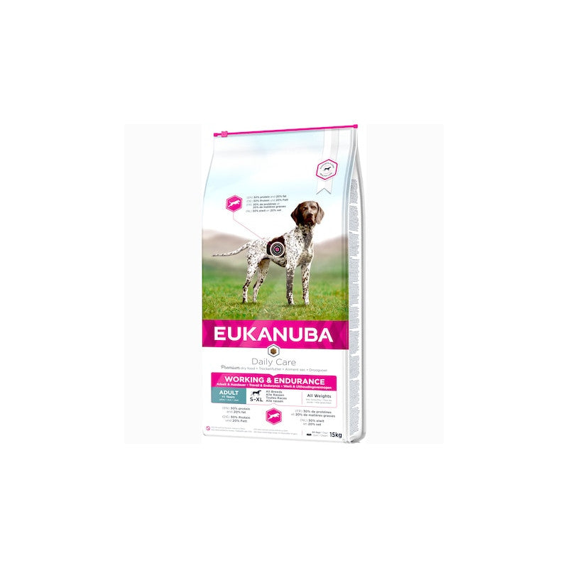 Eukanuba Working & Endurance - Суха храна закучета с високи натоварвания при упражнения или работа 19кг