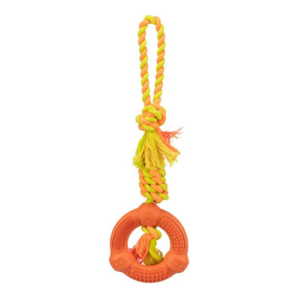Кучешко играчка TRIXIE Ring on a rope въже за дърпане с гумен ринг