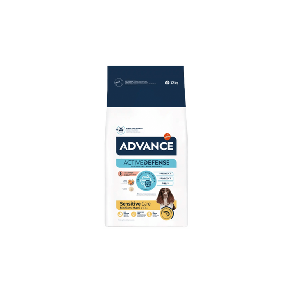 Advance Dog Sensitive Salmon&Rice за чувствителни кучета от средните и големи породи 12кг.