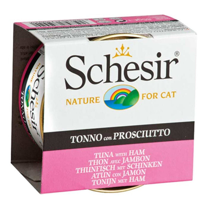 Agras Schesir Tuna with Ham Храна за пораснали котки с риба тон и шунка 85 гр