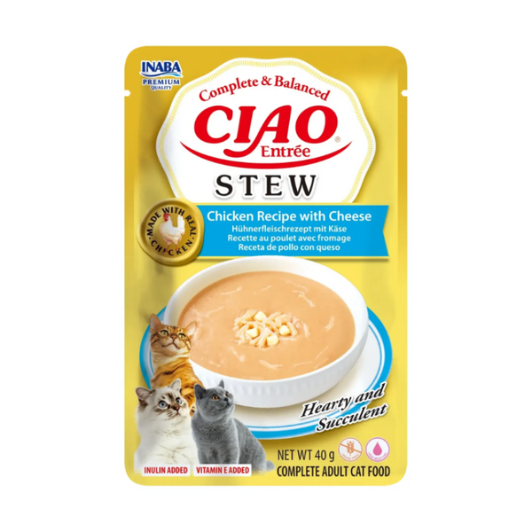 EU214Y CIAO Entrée Stew Chicken Recipe with Cheese  пауч за котки 40гр