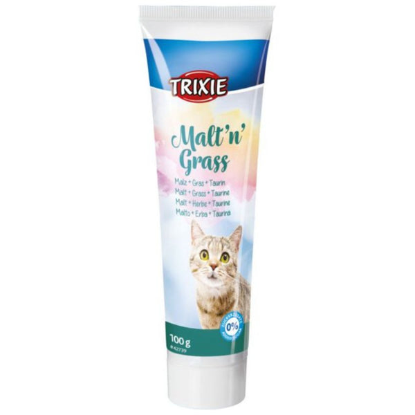 Малцова паста за котки Trixie Malt''n''Grass Anti hairball  против космени топки, с таурин 100 гр.