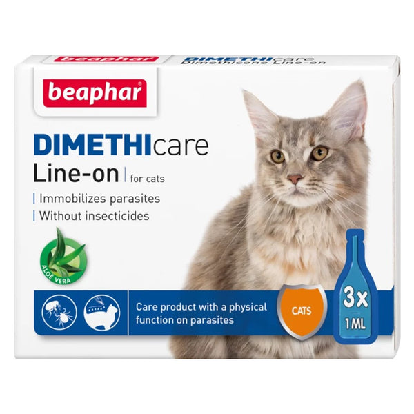 Dimethicare Beaphar - спот он без инсектициди за котки 3 бр.
