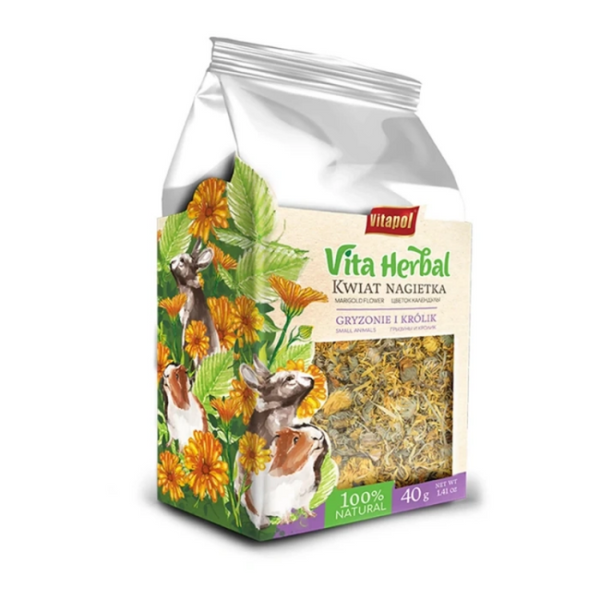 ZVP-4157 VITA HERBAL for small animals, marigold flower, 1 pcs x 40 g сушени билки за малки животни/4бр в кутия/