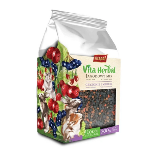 ZVP-4154 VITA HERBAL for small animals, berry mix, 1 pcs x 200 g сушени билки за малки животни/4бр в кутия/
