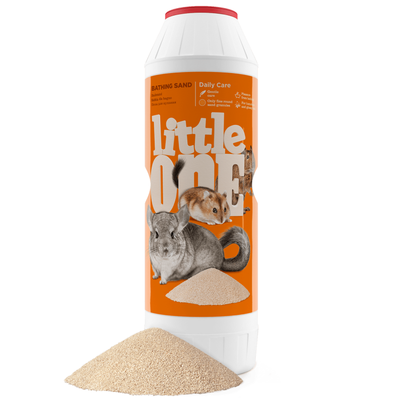 Пясък за къпане Little One Bathing sand подходящ за дегу, джербили и ...