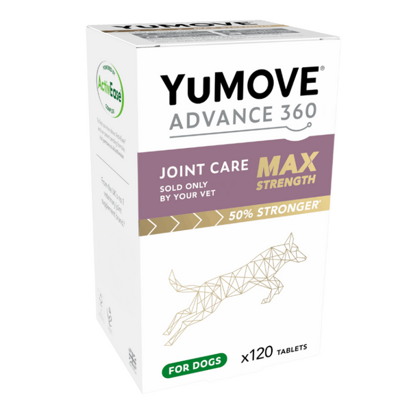Хранителна добавка YuMOVE ADVANCE MAX STRENGHT 360 за подпомагане на ставния метаболизъм в случай на остеоартрит 120бр