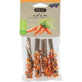 Натурално лакомство от Райската градина - Zolux Eden - Дървени клонки за гризане с морков,  36гр
