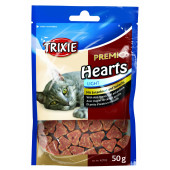 Trixie Premio Hearts - Лакомство за котки с пилешки гърди 50 гр