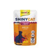 Пауч за кастритани котки GIMCAT SHINYCAT POUCH STERILIZED CHICKEN парченца пилешко месо в бульон