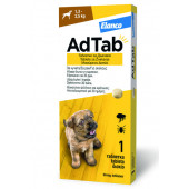 Противопаразитна таблетка AdTab/ Адтаб 56 mg за кучета от 1.3 до 2.5 кг с вкус на месо, срещу бълхи и кърлежи