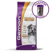 Monge Gemon Medium Adult Chicken храна за израстнали кучета от средните породи с вкус на пиле