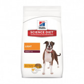 Hills Science Plan Canine Adult Light Chicken 3 kg. - суха храна за кучета от дребни и средни породи с понижени енергийни нужди над 1 г.