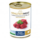 Консервирана храна за кучета HEALTHY MEAT MONO BITS DOG - buffalo and potatoes - 100% чист протеин от биволско и картофи  400г