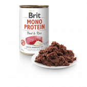 BRIT MONO PROTEIN BEEF&RICE - консеврирана кучешка храна с телешко и ориз