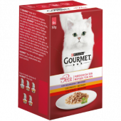 Gourmet Mon Petit Meat Mix - изискана рецепта / с агнешко, телешко, говеждо / 6 броя по 50 грама