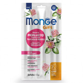 Monge Gift Cat Soft Sticks Skin Support - стикчета за котки за кожа и козина, без зърнени култури, с риба треска и детелина 15 гр