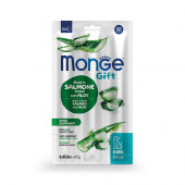 Monge Gift Skin Support - стикове за здрави кожа и козина без зърнени култури, със сьомга и алое вера 45 гр