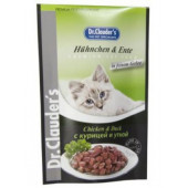 Храна за котки в пауч Dr.Clauder s Premium Pouches- пиле,патица,желе 100 gr