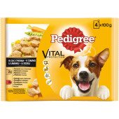 Pedigree Pouch Value Pack Храна за зрели кучета с пилешко и говеждо месо в сос грейви –  4x100 гр