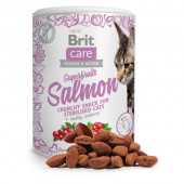 Brit Care Cat Snack Superfruits Salmon - допълваща храна за кастрирани котки със сьомга, шипка и червена боровинка, 100гр.