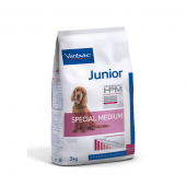 Virbac Junior Dog Special Medium - пълноценна храна за кучета средни породи (11-25 кг.) и на възраст 7 - 12 месеца 