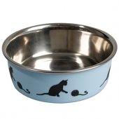 Метална купа за храна за котка KARLIE FLAMINGO BELLA синя