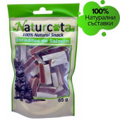Натурални лакомства за котки Naturcota - хапки от 100% сьомга, 65гр