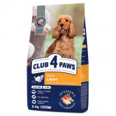 Пълноценна суха храна за кучета Club 4 Paws Dog weight control midi/big breads за нормализиране на теглото, с пуешко месо за големи и средни породи