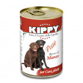  Консервирана храна за кучета  KIPPY BEEF ADULT - висококачествено телешко месо 400гр