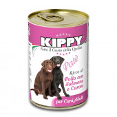 Консервирана храна за кучета  KIPPY Chicken, Salmon & Carrots - с пиле, сьомга и моркови 400гр