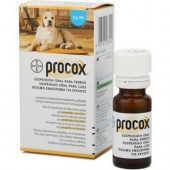 Procox 0,9 mg/ml + 18 mg/ml - Прококс препарат против вътрешни паразити за кучета 7,5 ml, двойно действие срещу кръгли червеи и кокцидии, подходящ за кученца от 2 седмична възраст