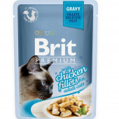Brit Premium Cat Delicate - пилешки филенца в сос 85гр.